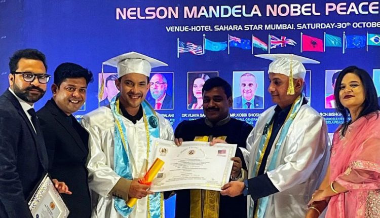 Aditya Narayan Nelson Mandela Peace Award